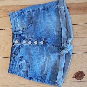 LIVA denim shorts 26 button down Y2K 90s